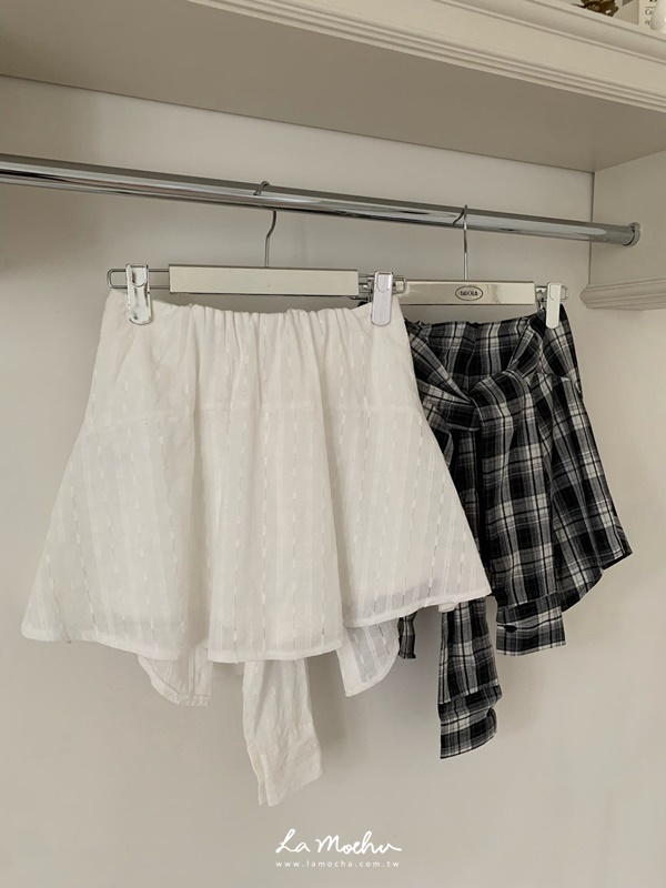 綁帶款垂墜鬆緊短裙